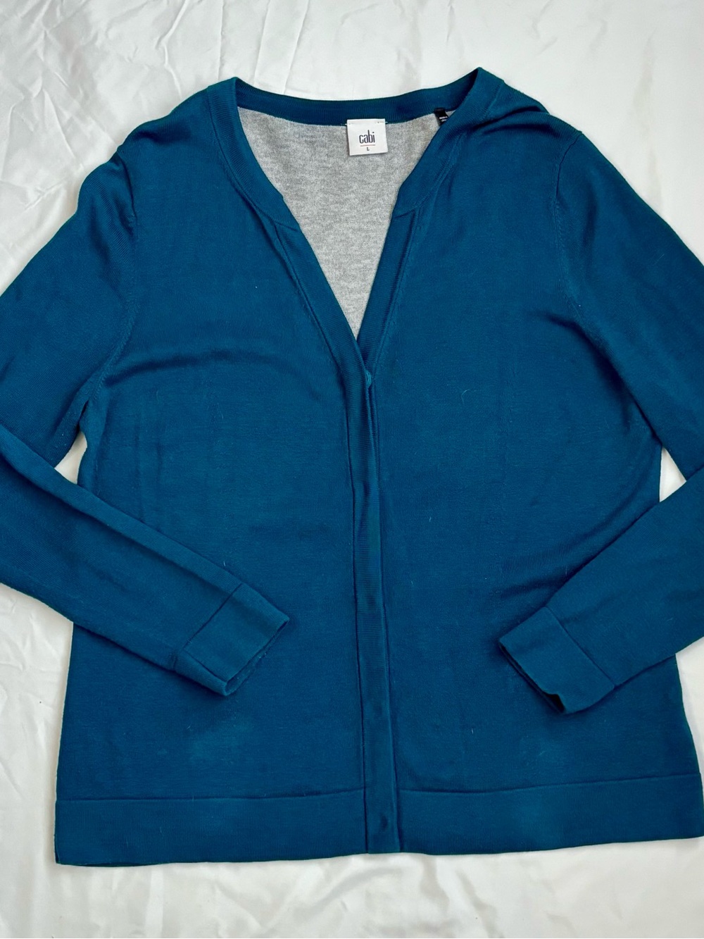 CAbi Deep Teal Open-Front Cardigan-146